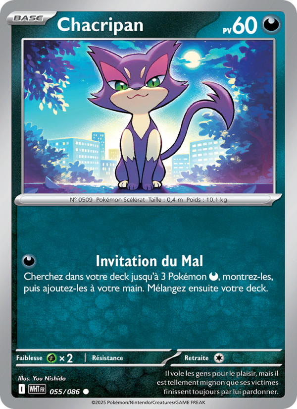 Chacripan 055 — Flamme Blanche (French Pokémon TCG card)