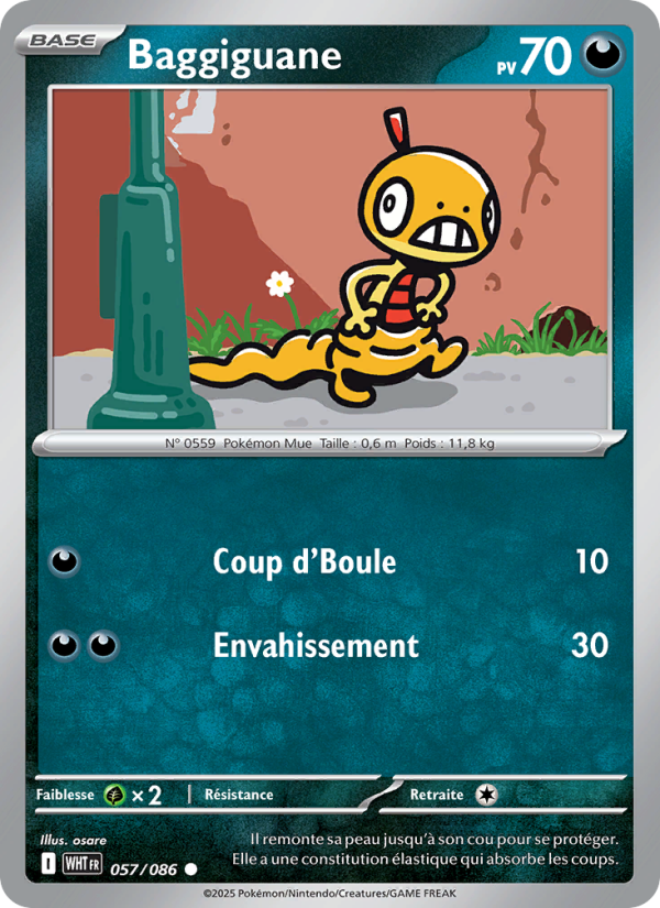 Baggiguane 057 — Flamme Blanche (French Pokémon TCG card)