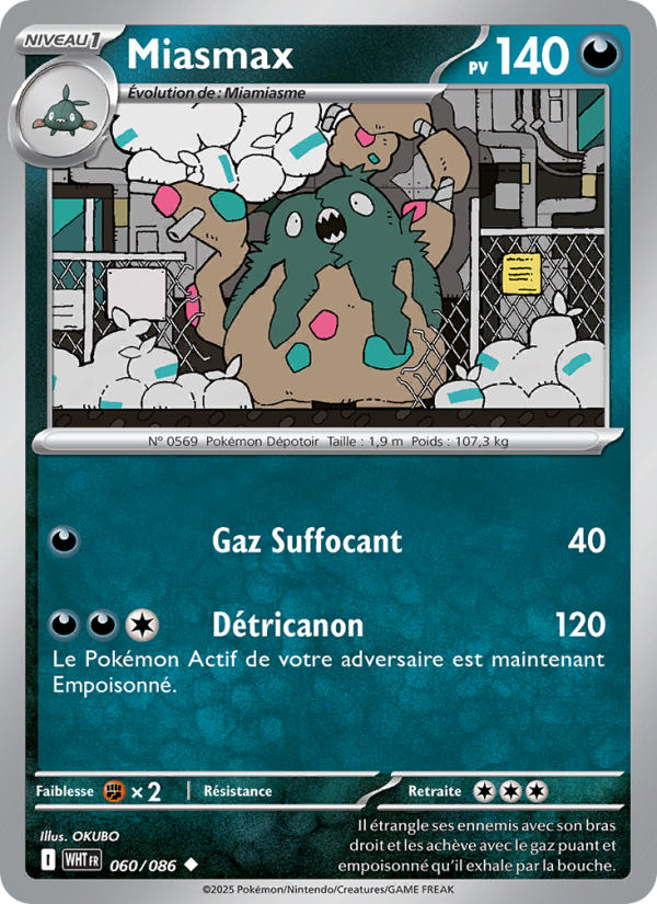 Miasmax 060 — Flamme Blanche (French Pokémon TCG card)