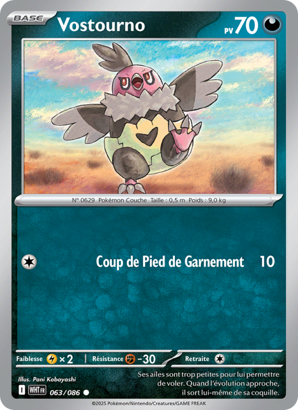 Vostourno 063 — Flamme Blanche (French Pokémon TCG card)