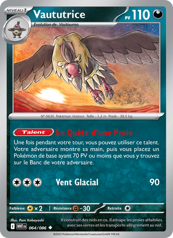 Vaututrice 064 — Flamme Blanche (French Pokémon TCG card)