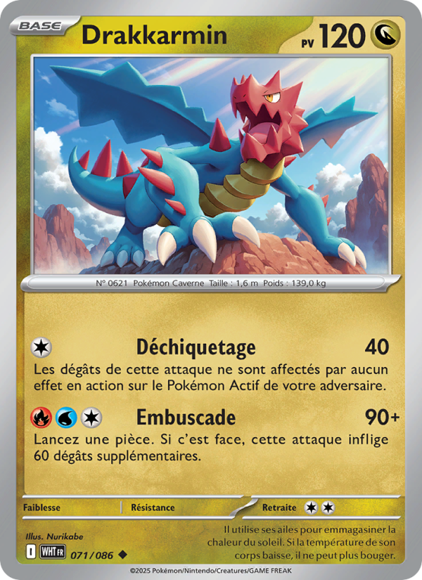 Drakkarmin 071 — Flamme Blanche (French Pokémon TCG card)