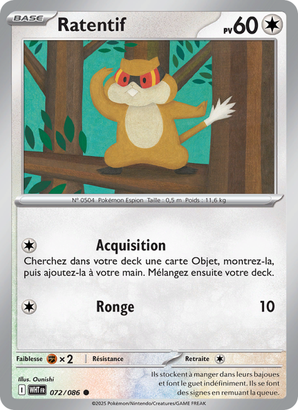 Ratentif 072 — Flamme Blanche (French Pokémon TCG card)