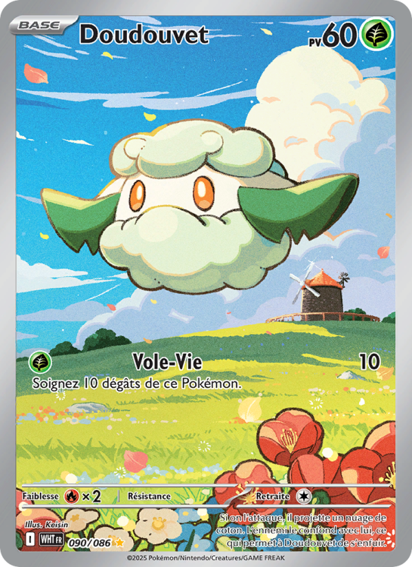 Doudouvet 090 — Flamme Blanche (French Pokémon TCG card)