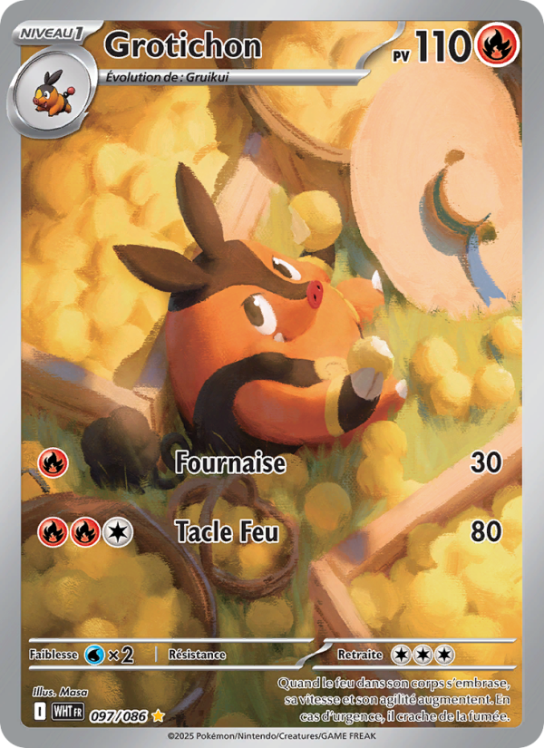 Grotichon 097 — Flamme Blanche (French Pokémon TCG card)