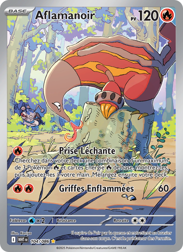 Aflamanoir 104 — Flamme Blanche (French Pokémon TCG card)