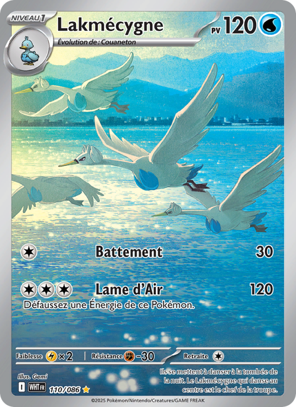 Lakmécygne 110 — Flamme Blanche (French Pokémon TCG card)