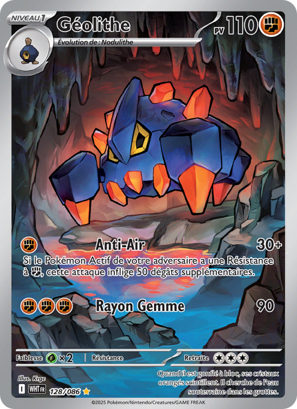 Géolithe 128 — Flamme Blanche (French Pokémon TCG card)