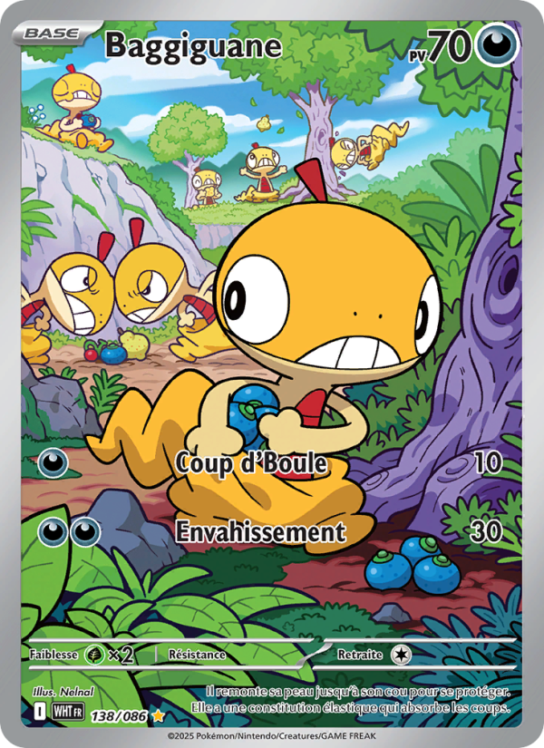 Baggiguane 138 — Flamme Blanche (French Pokémon TCG card)