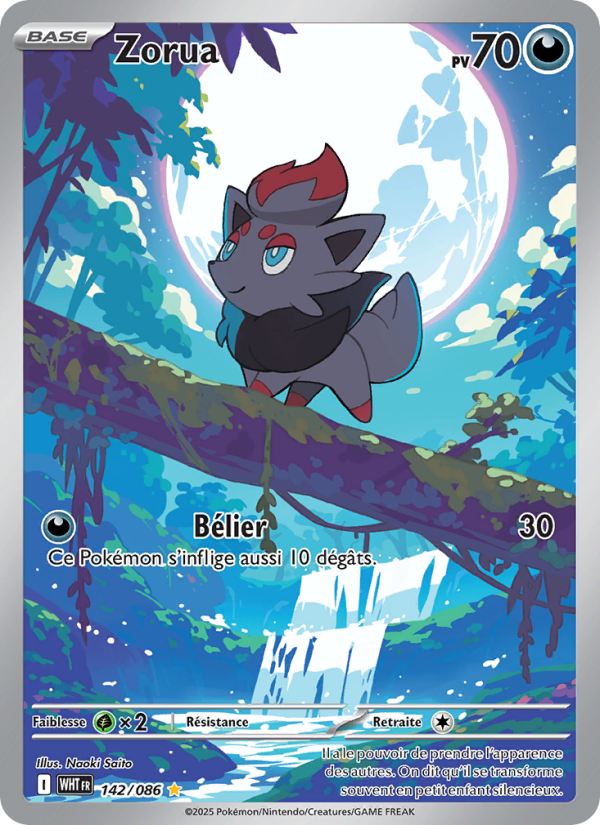 Zorua 142 — Flamme Blanche (French Pokémon TCG card)