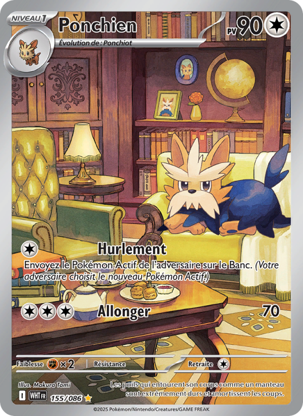 Ponchien 155 — Flamme Blanche (French Pokémon TCG card)