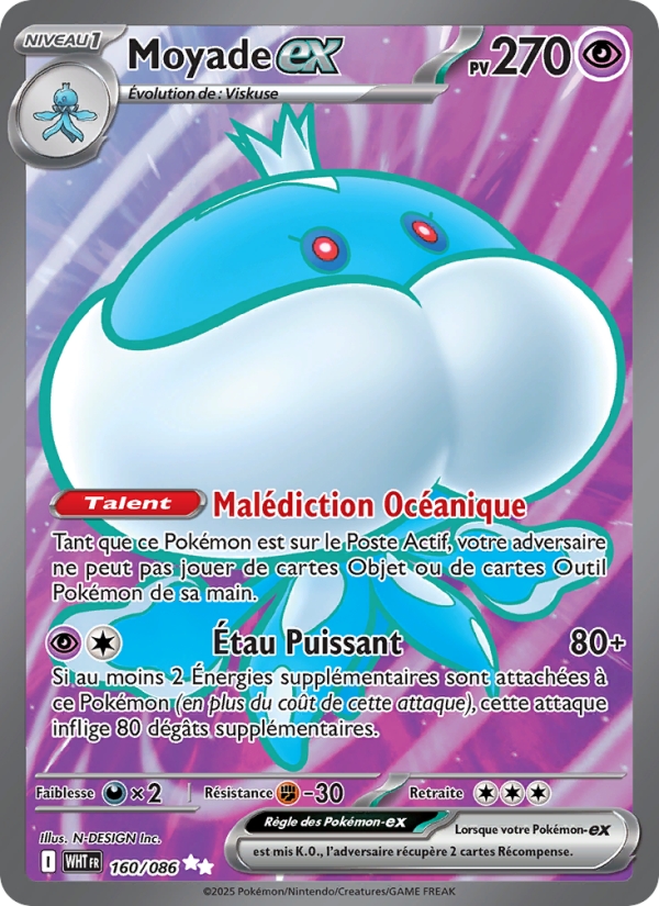 Moyade-ex 160 — Flamme Blanche (French Pokémon TCG card)