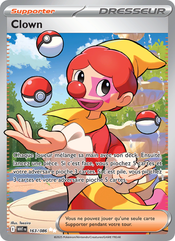Clown 163 — Flamme Blanche (French Pokémon TCG card)