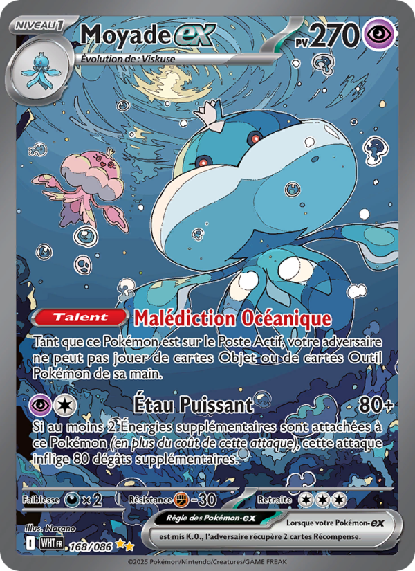 Moyade-ex 168 — Flamme Blanche (French Pokémon TCG card)