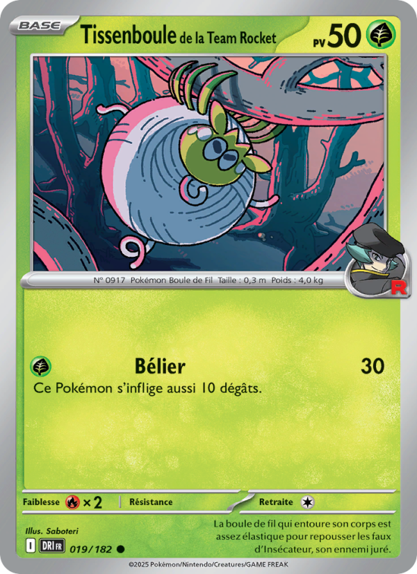 Tissenboule de la Team Rocket 019 — Rivalités Destinées (French Pokémon TCG card)