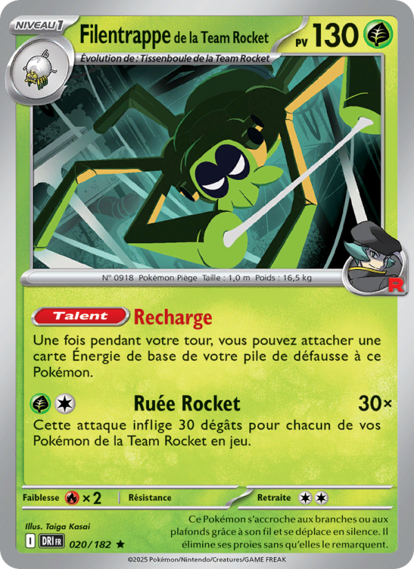 Filentrappe de la Team Rocket 020 — Rivalités Destinées (French Pokémon TCG card)