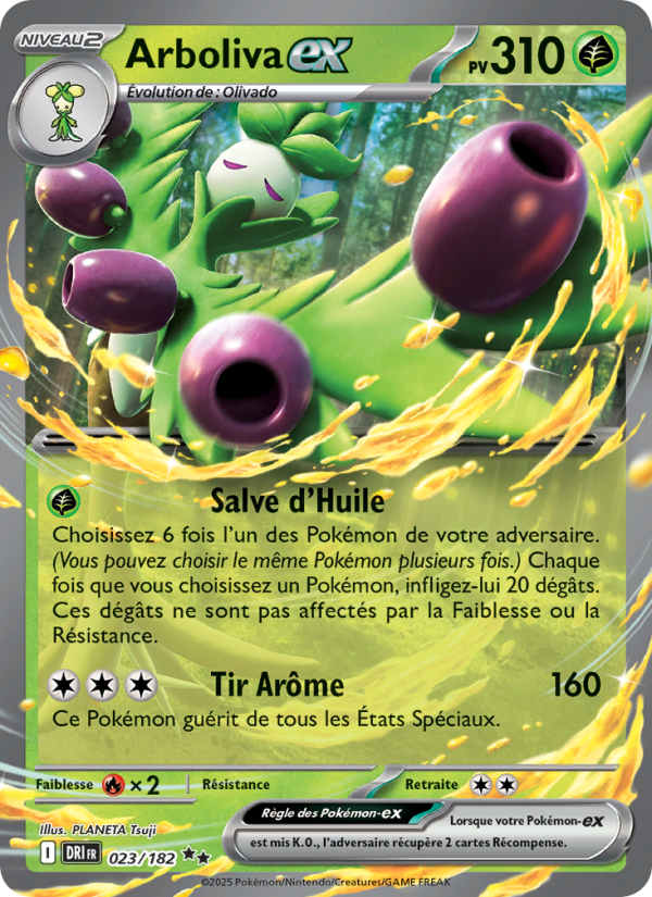 Arboliva-ex 023 — Rivalités Destinées (French Pokémon TCG card)