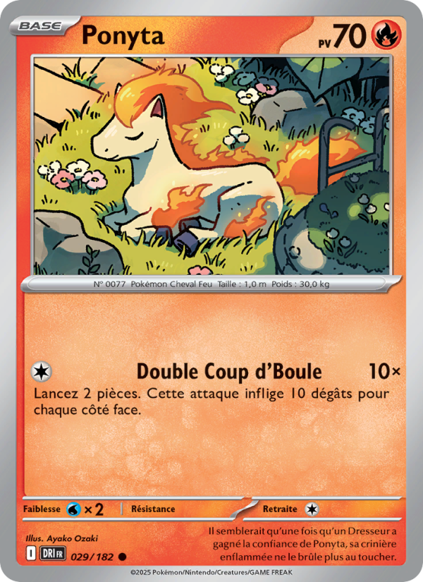 Ponyta 029 — Rivalités Destinées (French Pokémon TCG card)
