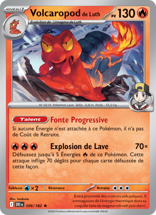 Volcaropod de Luth 036 — Rivalités Destinées (French Pokémon TCG card)