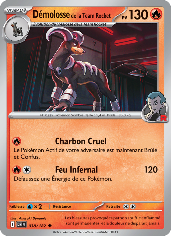 Démolosse de la Team Rocket 038 — Rivalités Destinées (French Pokémon TCG card)