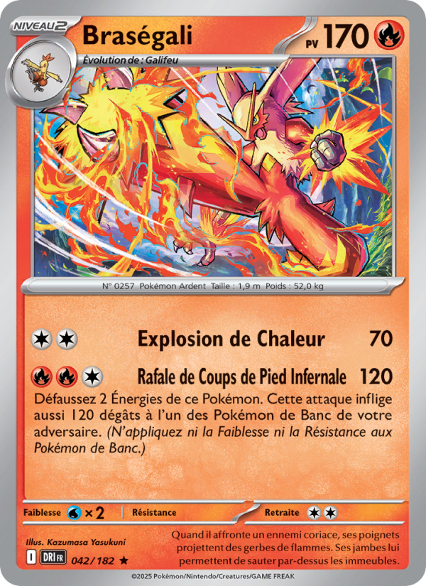 Braségali 042 — Rivalités Destinées (French Pokémon TCG card)