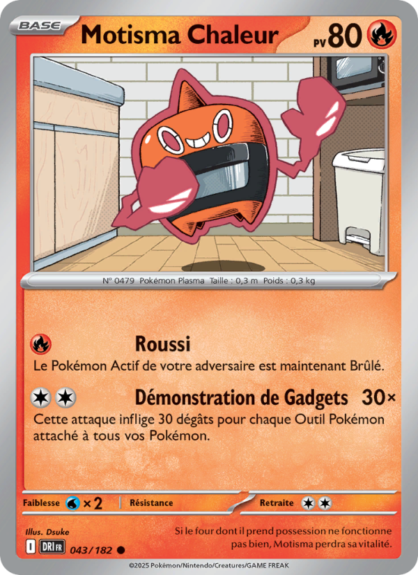 Motisma Chaleur 043 — Rivalités Destinées (French Pokémon TCG card)