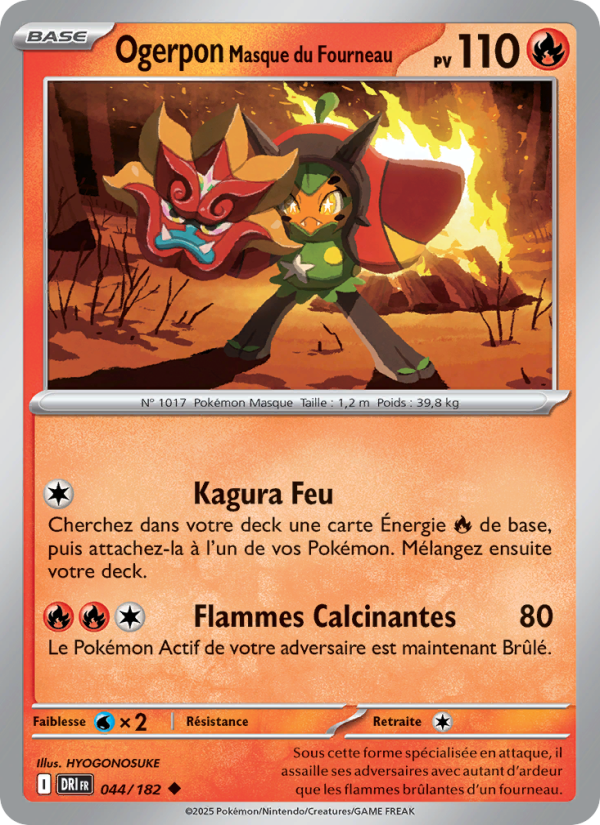 Ogerpon Masque du Fourneau 044 — Rivalités Destinées (French Pokémon TCG card)