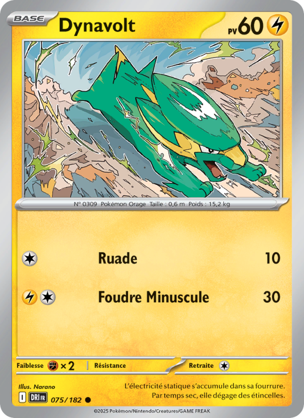 Dynavolt 075 — Rivalités Destinées (French Pokémon TCG card)