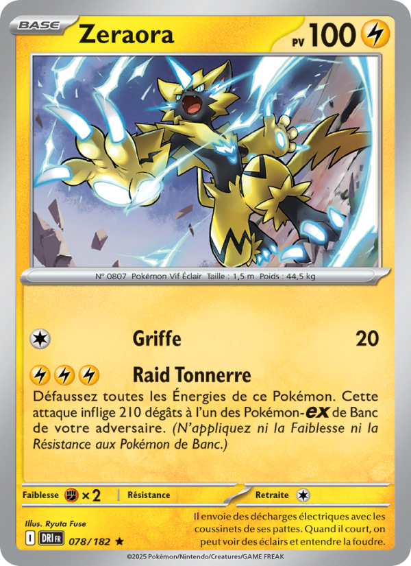 Zeraora 078 — Rivalités Destinées (French Pokémon TCG card)