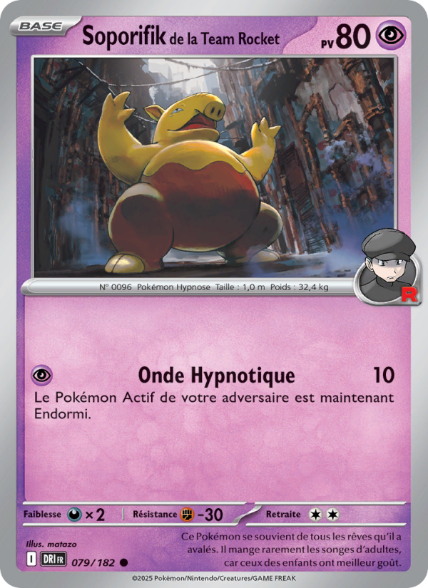 Soporifik de la Team Rocket 079 — Rivalités Destinées (French Pokémon TCG card)