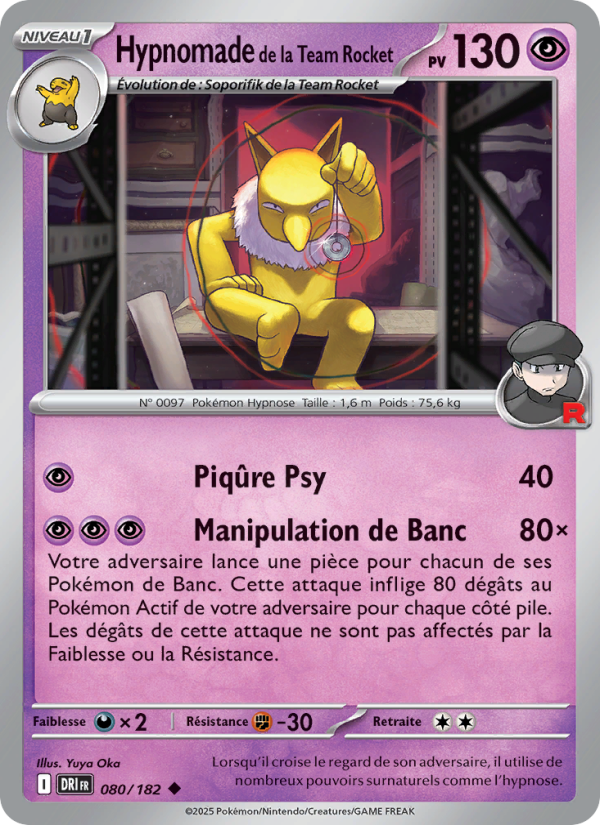 Hypnomade de la Team Rocket 080 — Rivalités Destinées (French Pokémon TCG card)
