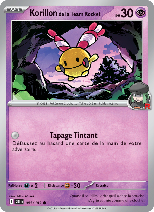 Korillon de la Team Rocket 085 — Rivalités Destinées (French Pokémon TCG card)