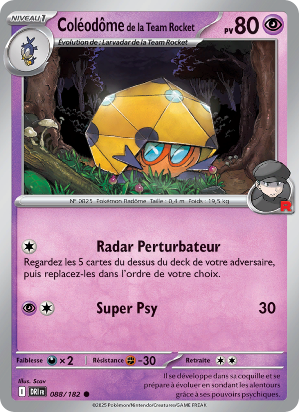 Coléodôme de la Team Rocket 088 — Rivalités Destinées (French Pokémon TCG card)
