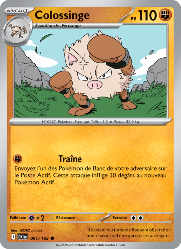 Colossinge 091 — Rivalités Destinées (French Pokémon TCG card)