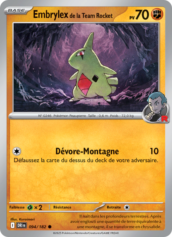Embrylex de la Team Rocket 094 — Rivalités Destinées (French Pokémon TCG card)