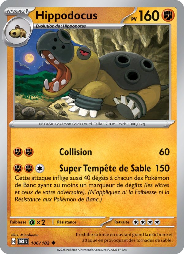 Hippodocus 106 — Rivalités Destinées (French Pokémon TCG card)