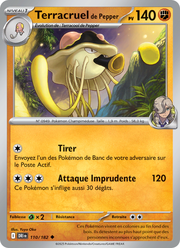 Terracruel de Pepper 110 — Rivalités Destinées (French Pokémon TCG card)