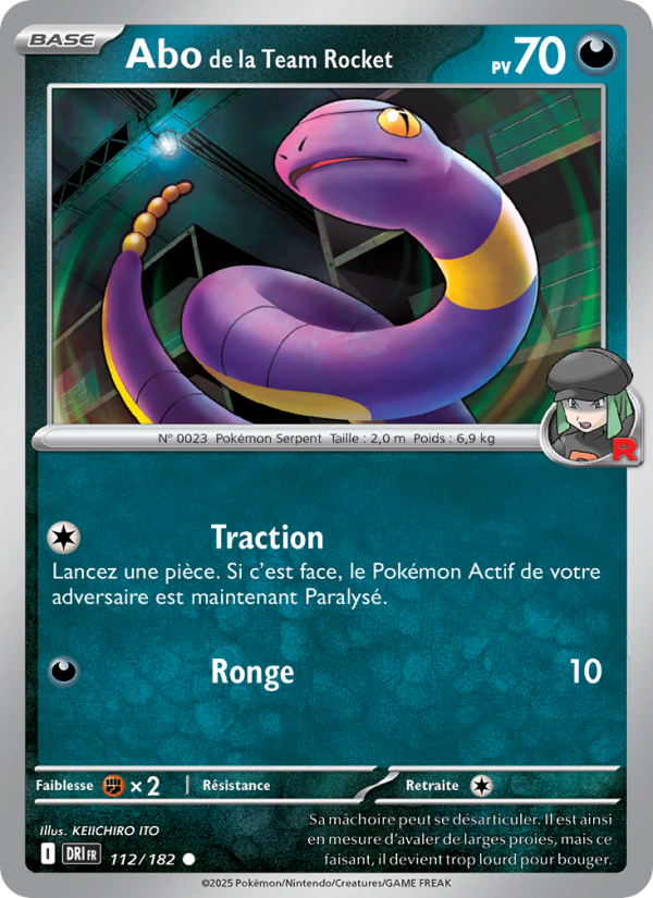 Abo de la Team Rocket 112 — Rivalités Destinées (French Pokémon TCG card)