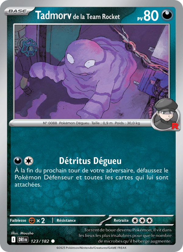 Tadmorv de la Team Rocket 123 — Rivalités Destinées (French Pokémon TCG card)