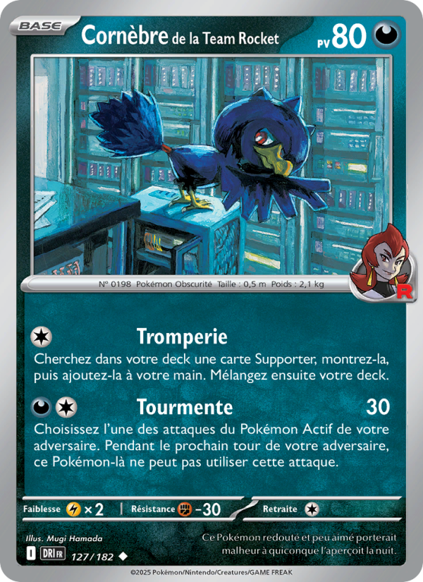 Cornèbre de la Team Rocket 127 — Rivalités Destinées (French Pokémon TCG card)