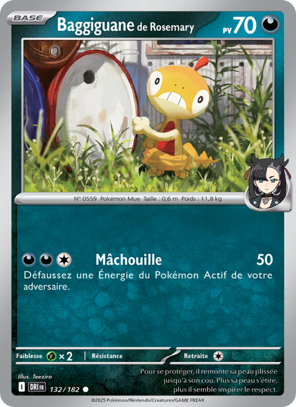 Baggiguane de Rosemary 132 — Rivalités Destinées (French Pokémon TCG card)