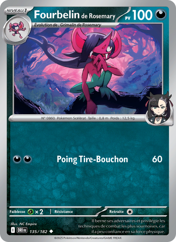Fourbelin de Rosemary 135 — Rivalités Destinées (French Pokémon TCG card)