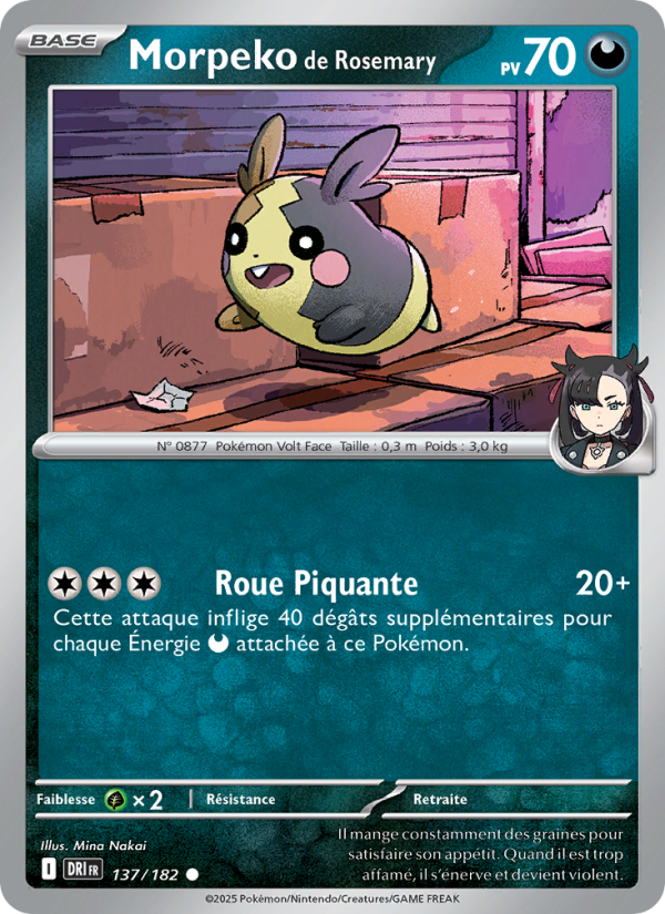 Morpeko de Rosemary 137 — Rivalités Destinées (French Pokémon TCG card)