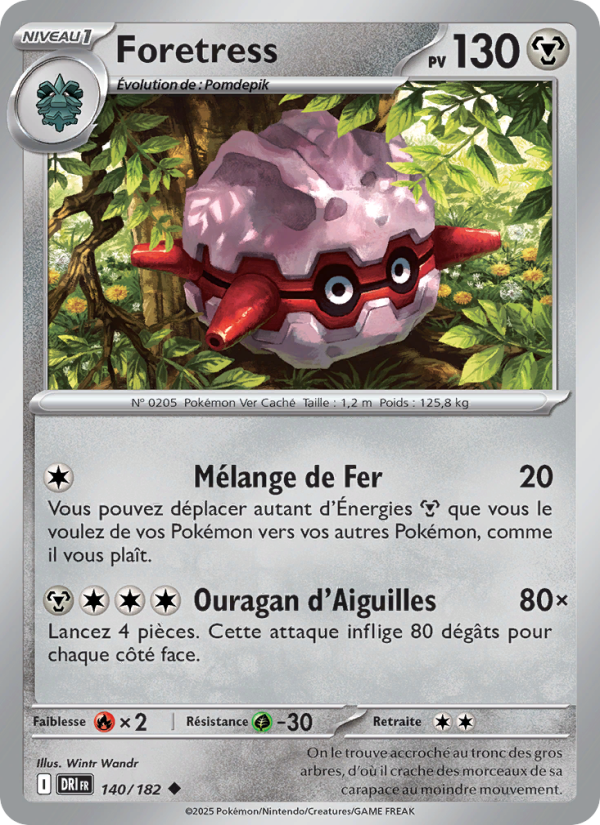 Foretress 140 — Rivalités Destinées (French Pokémon TCG card)