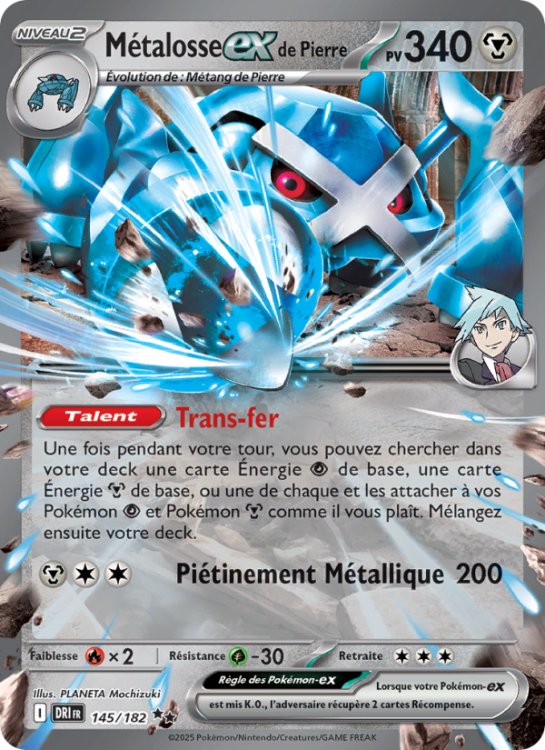 Métalosse-ex de Pierre 145 — Rivalités Destinées (French Pokémon TCG card)