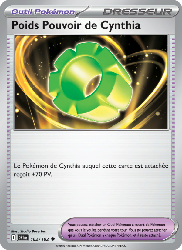 Poids Pouvoir de Cynthia 162 — Rivalités Destinées (French Pokémon TCG card)