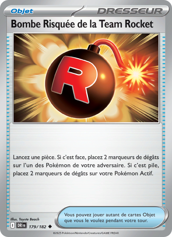 Bombe Risquée de la Team Rocket 179 — Rivalités Destinées (French Pokémon TCG card)
