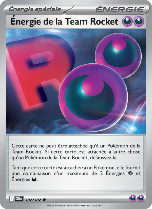 Énergie de la Team Rocket 182 — Rivalités Destinées (French Pokémon TCG card)