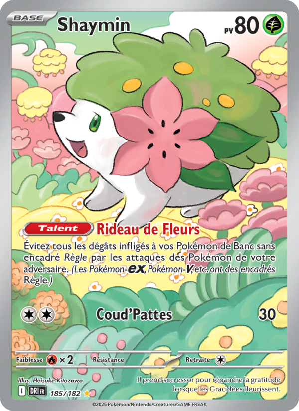 Shaymin 185 — Rivalités Destinées (French Pokémon TCG card)