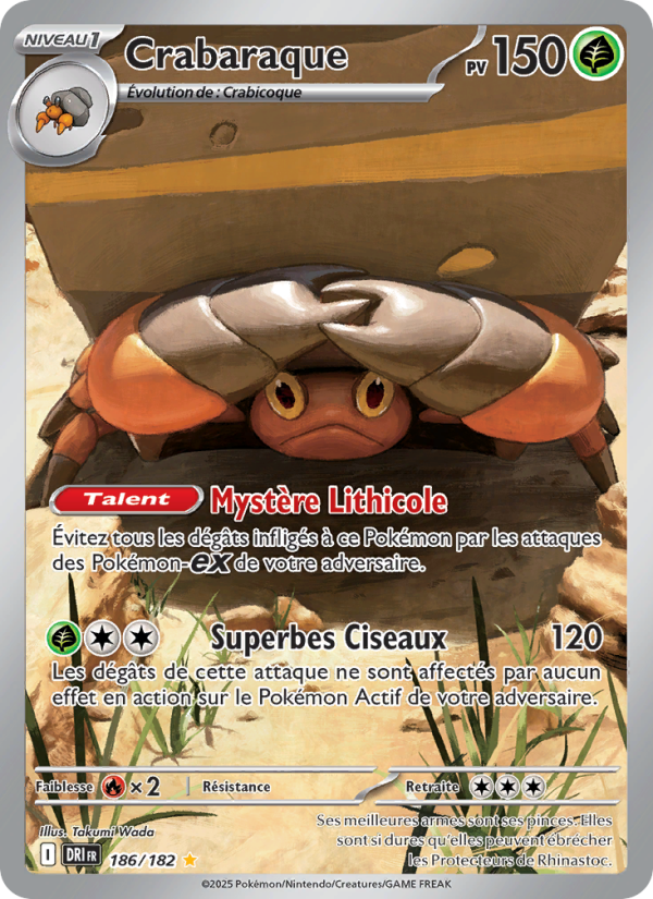 Crabaraque 186 — Rivalités Destinées (French Pokémon TCG card)